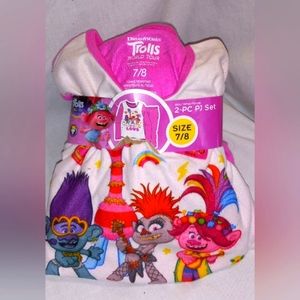 Trolls PJ Set  Girls 7/8